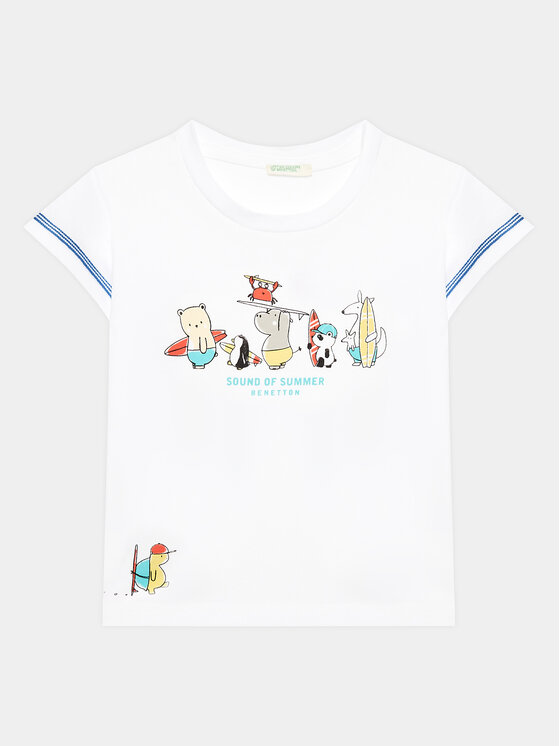 United Colors Of Benetton Tricou 3I1XA102Z Alb Regular Fit