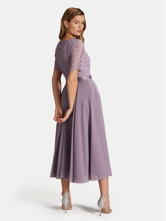Swing Swing Sukienka koktajlowa 5AH16300 Fioletowy Regular Fit