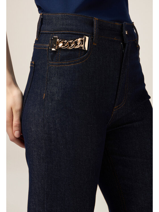 Oltre Oltre Jeansy P527R008311N034 Niebieski Baggy Fit