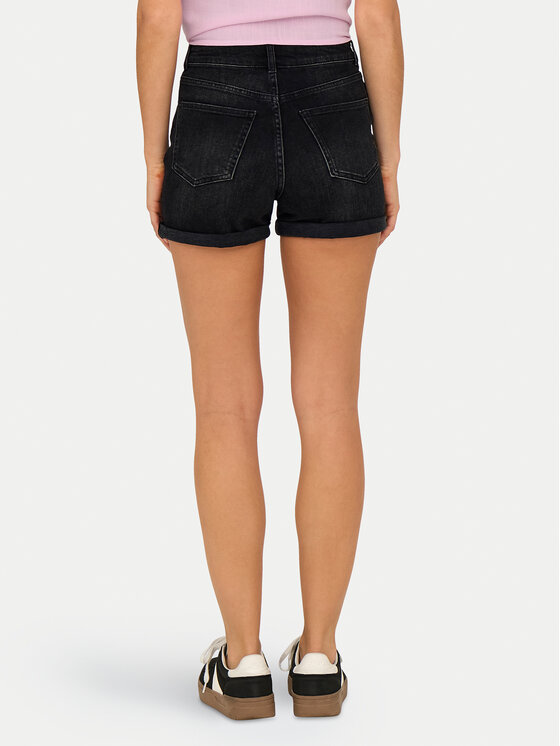 ONLY ONLY Τζιν σορτσάκια Josephine 15321381 Μαύρο Regular Fit