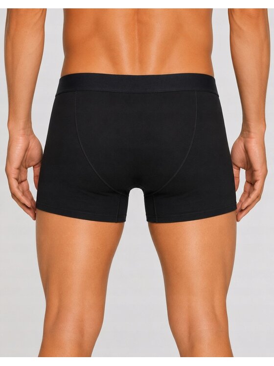 Wrangler Wrangler Bokserki Masson 3 Pack Cotton Elastane Trunks Czarny