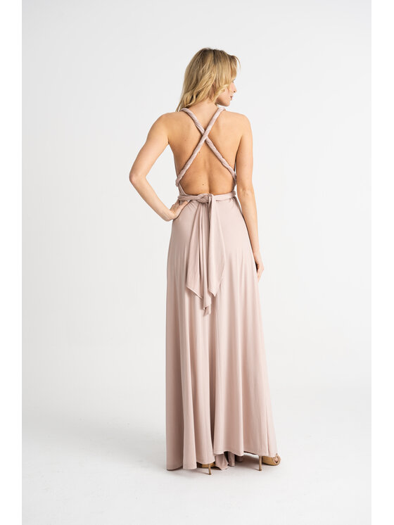 ROSE AVENUE ROSE AVENUE Sukienka wieczorowa MULTIWAY Beżowy Long Fit