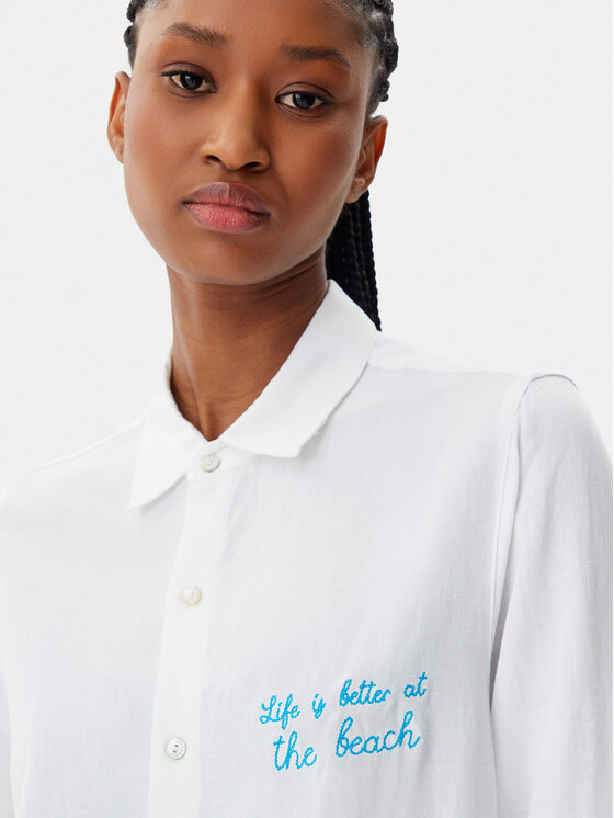 Banana Moon Banana Moon Camicia Gasted Suntrip BTQ10 Bianco Relaxed Fit