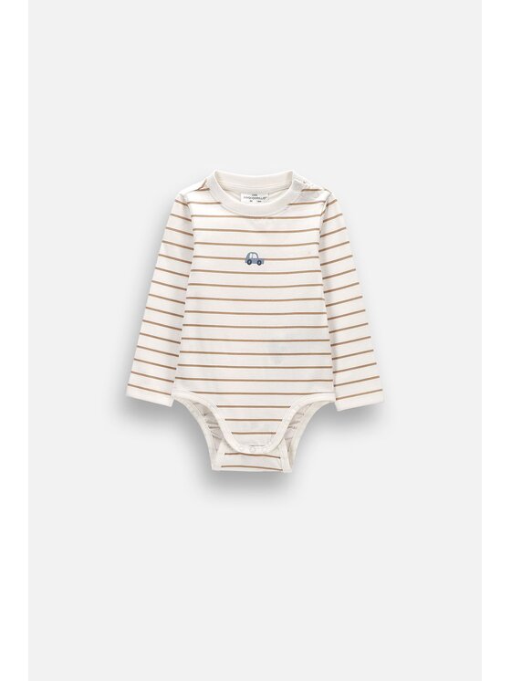 Coccodrillo Coccodrillo Body dziecięce ZC6112102MBN-003 Kremowy Regular Fit