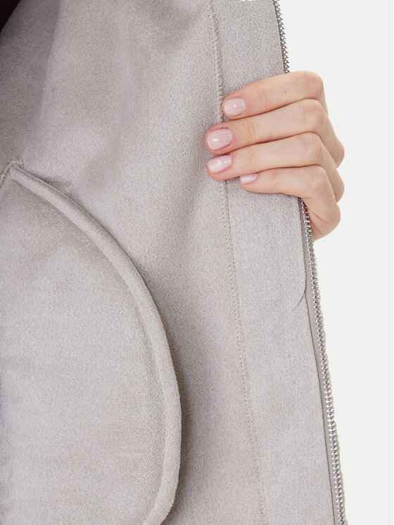 ViCOLO ViCOLO Pelzmantel TF0047 Grau Regular Fit