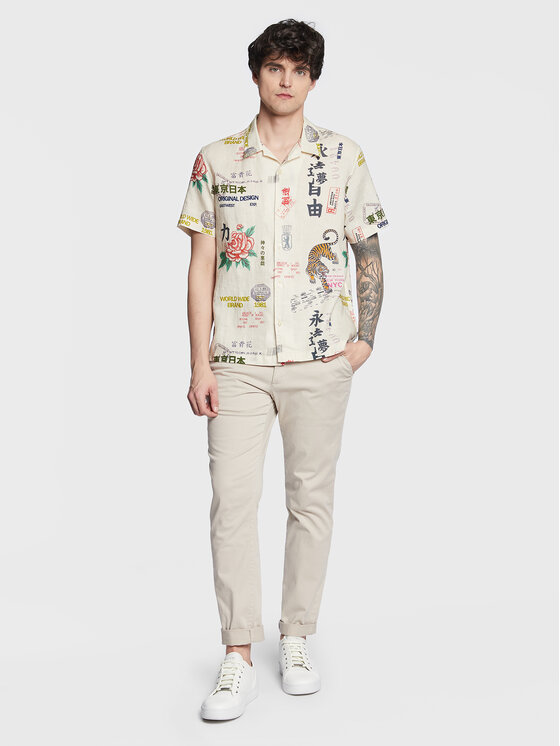 Camicia Island M3GH39 WERX0 Multicolore Slim Fit