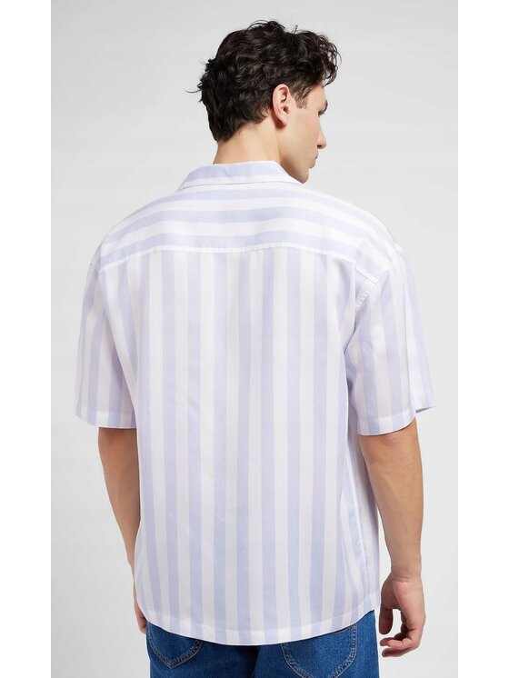 Lee Lee Koszula Camp Shirt Biały Basic Fit