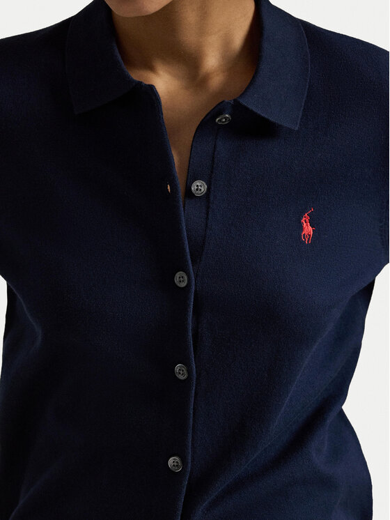 Polo Ralph Lauren Polo Ralph Lauren Pletena jopica 211972110502 Mornarsko modra Slim Fit
