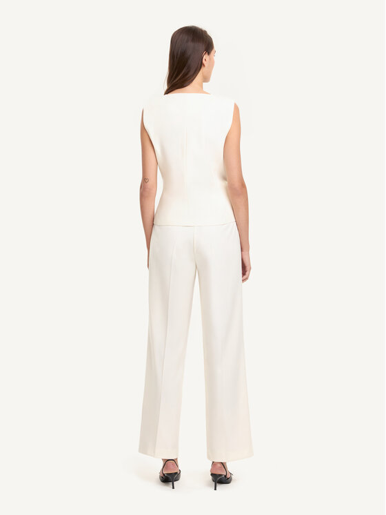 KMX KMX Kamizelka 192810009 Écru Fitted Fit