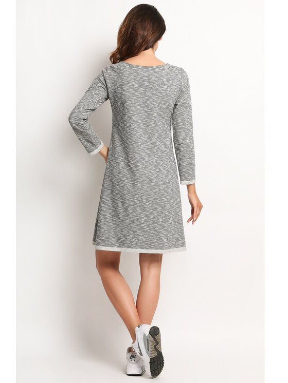 Awama Awama Vestito di maglia A120 Grigio Basic Fit