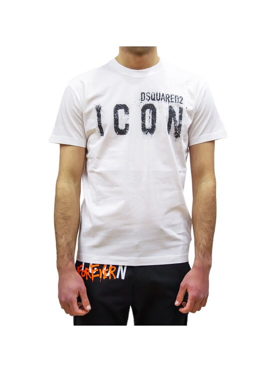 Dsquared2 Dsquared2 T-Shirt S79GC0039 S23009 100 Biały Regular Fit