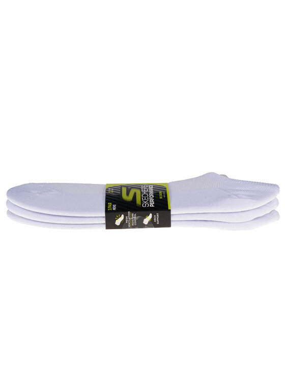 Skechers Skechers Skarpety krótkie 3pk No Show Stretch Socks Biały