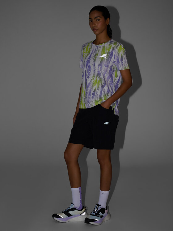 4F 4F Szorty rowerowe GET LOST FEEL FOUND Czarny Regular Fit