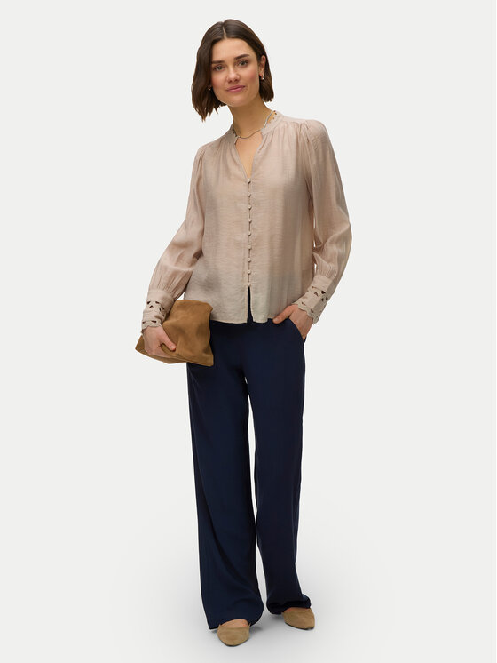 Vero Moda Vero Moda Koszula Irina 10338396 Beżowy Regular Fit