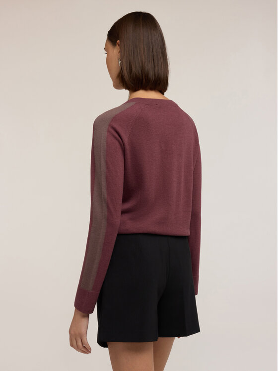 Motivi Motivi Sweter M392W003476N036 Bordowy Regular Fit
