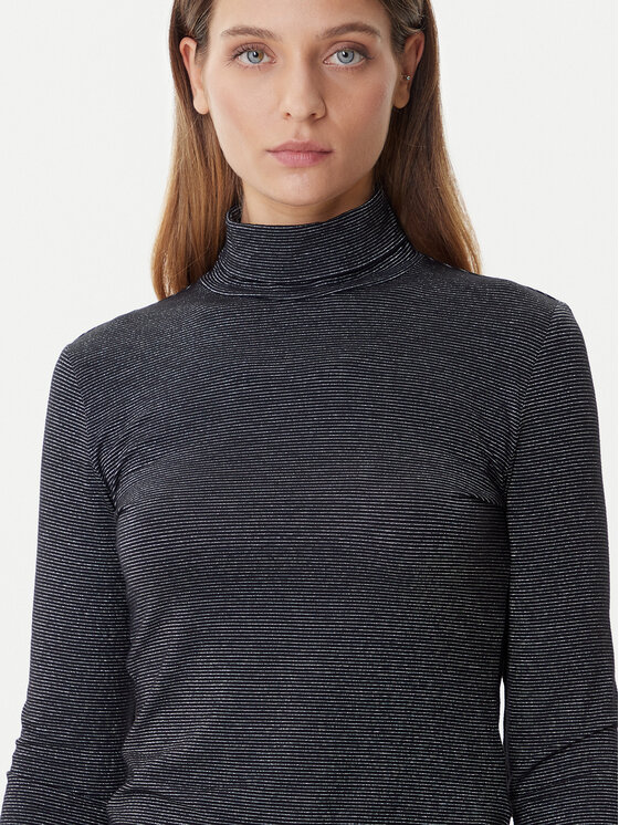 Vero Moda Vero Moda Rollkragenpullover Lava 10334586 Schwarz Loose Fit