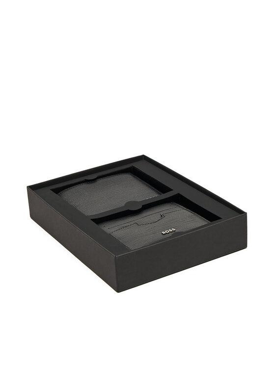 Set de portofel și etui pentru carduri BOSS Gift-boxed 50536901 Negru