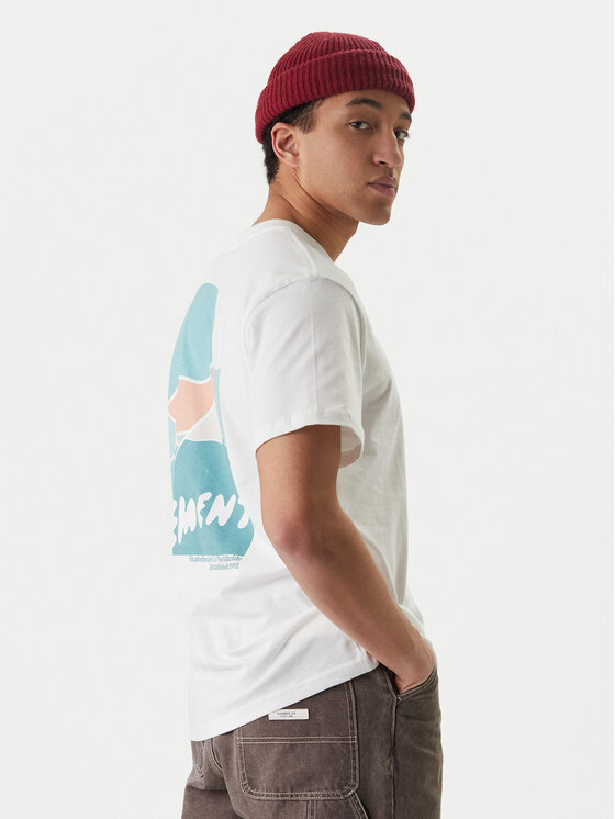Element Element T-Shirt Sunrise ELYZT00576 Biały Regular Fit