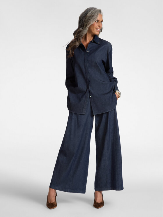 Elena Mirò Elena Mirò Koszula 5410P000265N034 Niebieski Regular Fit