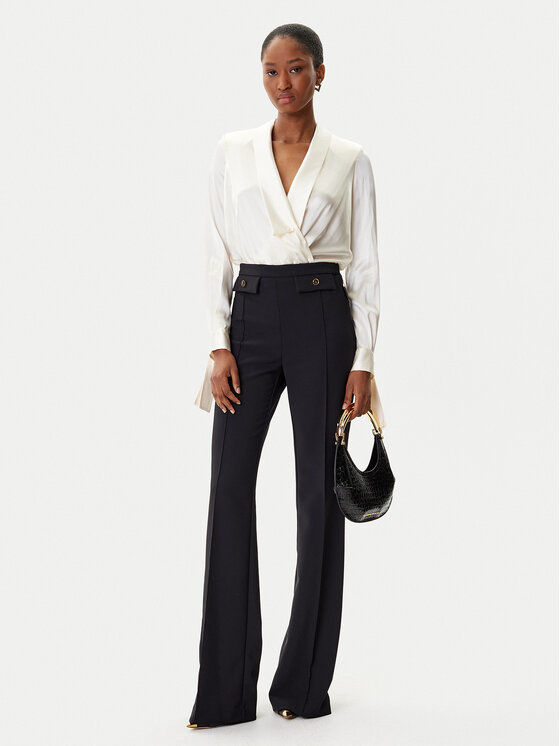 Elisabetta Franchi Elisabetta Franchi Hlače iz tkanine PA-121-56E2-V380 Črna Regular Fit