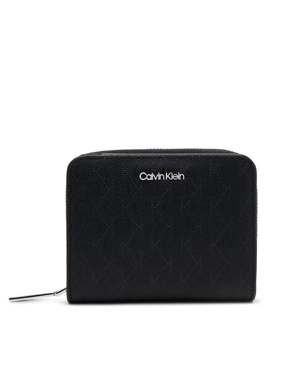 Calvin Klein Malá dámska peňaženka Ck Must Medium Zip Around_Mono K60K612942 Čierna