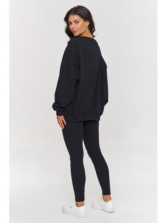 Makadamia Makadamia Dres A2 Czarny Loose Fit