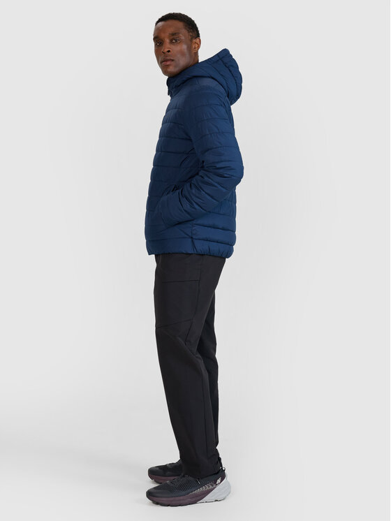 4F 4F Kurtka puchowa BASIC+ Granatowy Regular Fit