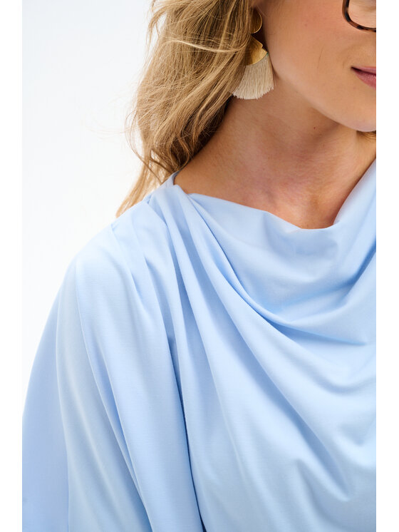 blue shadow blue shadow Bluzka Binni Niebieski Regular Fit