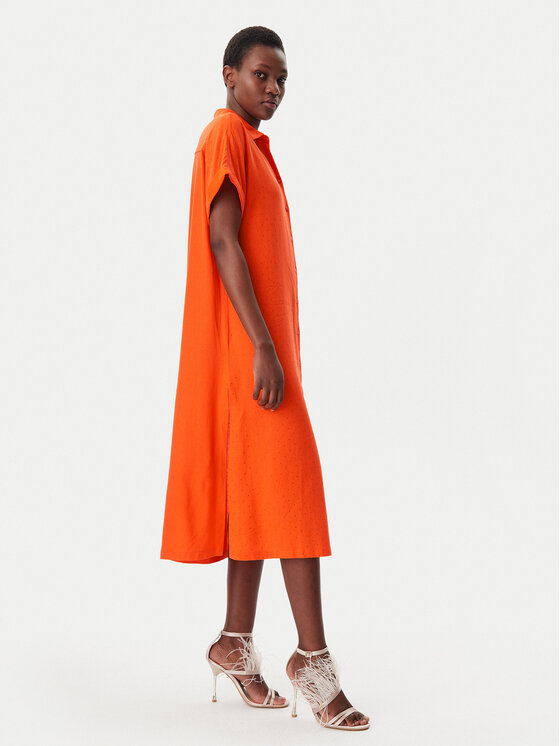 LOLA CASADEMUNT LOLA CASADEMUNT Košilové šaty LS2515015 Oranžová Regular Fit