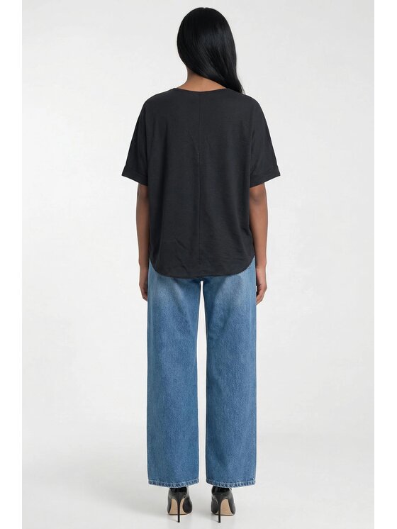 FIGL FIGL Μπλουζάκι M1322 Μαύρο Loose Fit