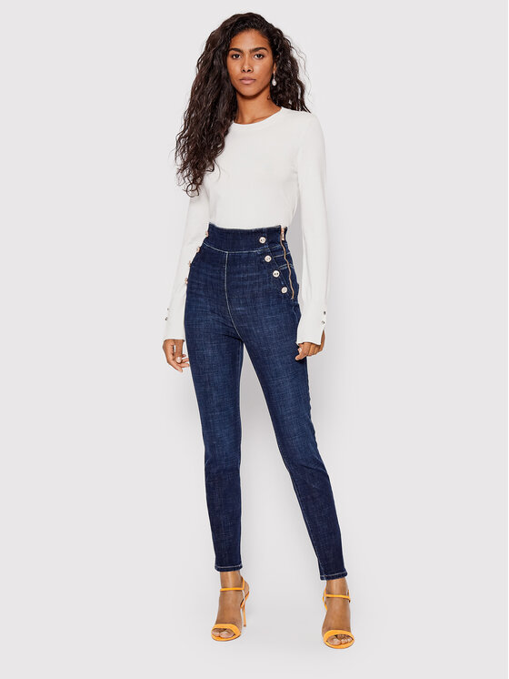 Guess Guess Pulover Elinor W2YR30 Z2V62 Alb Regular Fit