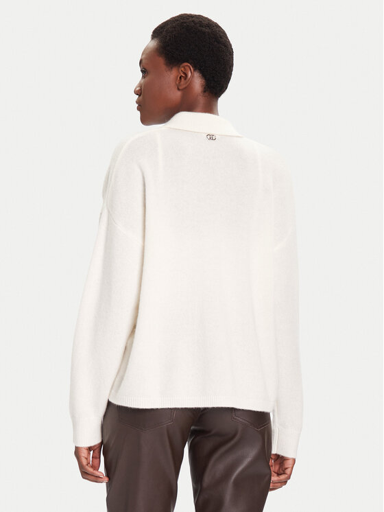 Liu Jo Liu Jo Πουλόβερ MF5038 MS009 Λευκό Regular Fit