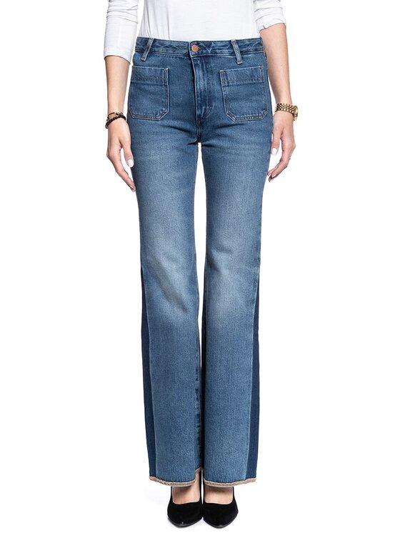 Wrangler Wrangler Jeansy RETRO FLARE Niebieski Loose Fit
