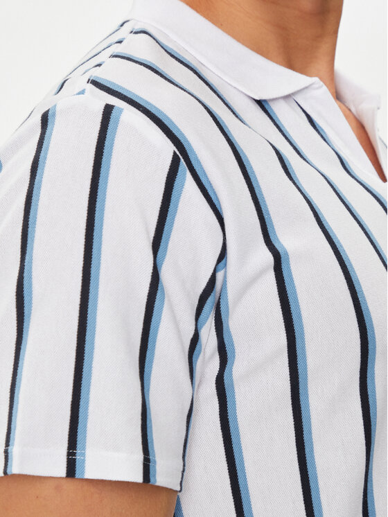 Lindbergh Lindbergh Polo majica 30-404259 Bela Slim Fit