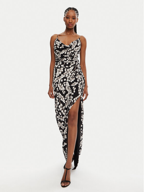 Balmain Balmain Estélyi ruha DF0RN195JJ33 Fekete Regular Fit