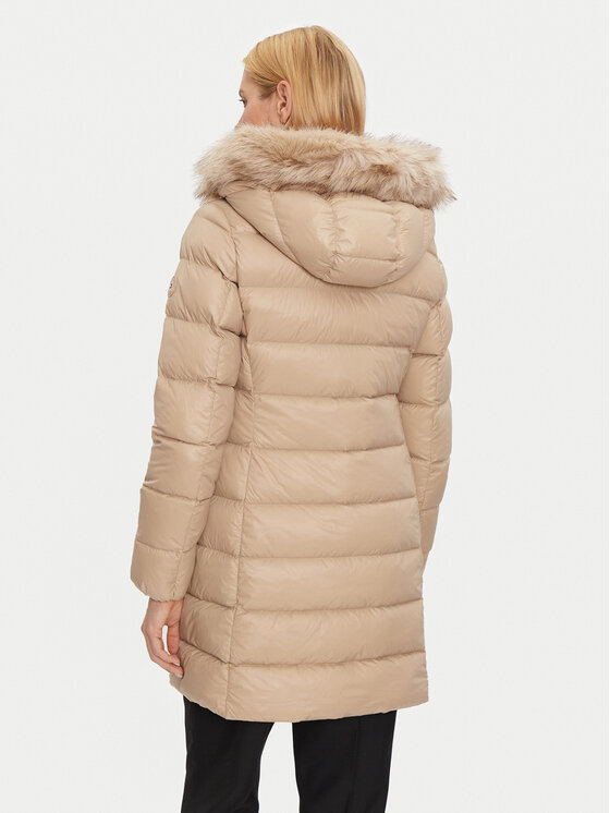 Tommy Hilfiger Tommy Hilfiger Пухено яке WW0WW43122 Бежов Regular Fit