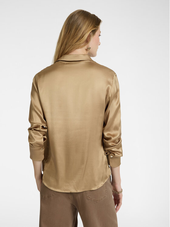 Elena Mirò Elena Mirò Camicia 5127P100232N0C2 Écru Slim Fit