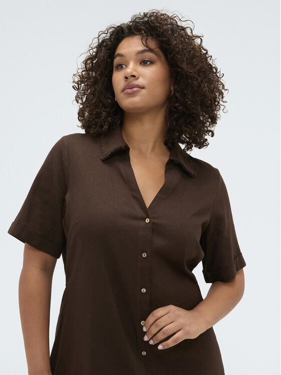 Fiorella Rubino Fiorella Rubino Sukienka codzienna 7082T001764N022 Brązowy A-Line Fit