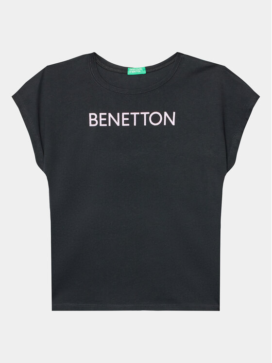 United Colors Of Benetton United Colors Of Benetton T-Shirt 3I1XC10C0 Černá Regular Fit