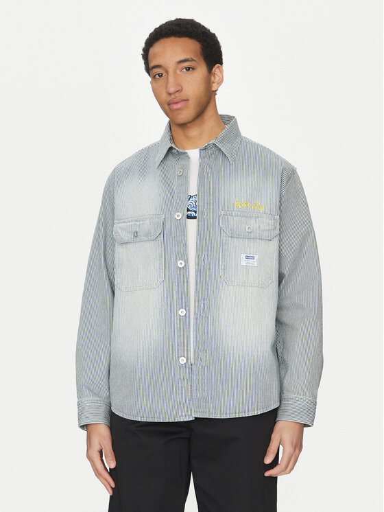 HUGO HUGO džínsová košeľa Ebolt 50539045 Modrá Oversize