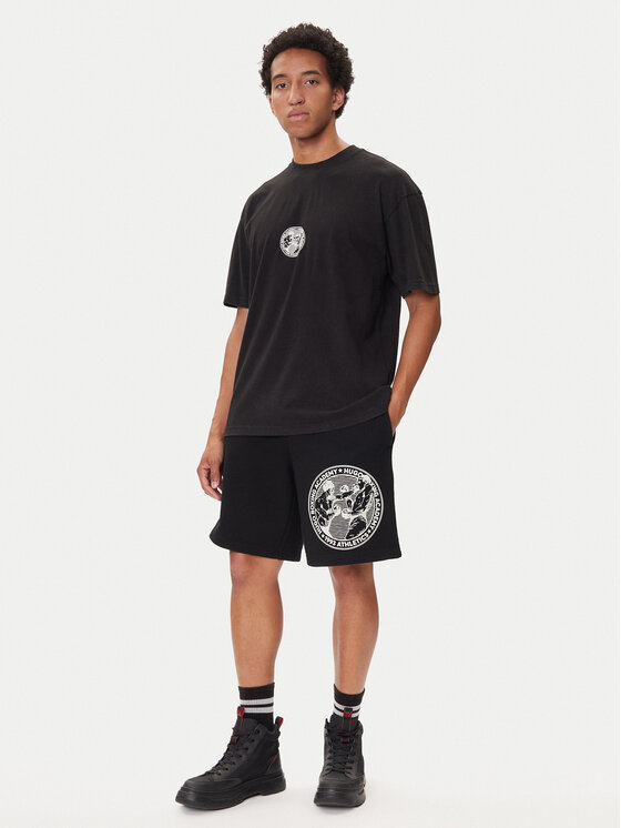 HUGO HUGO T-shirt Dwresto 50542366 Crna Regular Fit