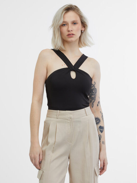 Orsay Orsay Top 1000333660000__S Czarny Regular Fit