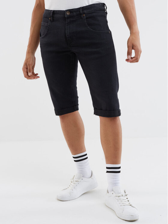 BIG STAR BIG STAR Szorty jeansowe conner_901 Czarny Bermuda Fit