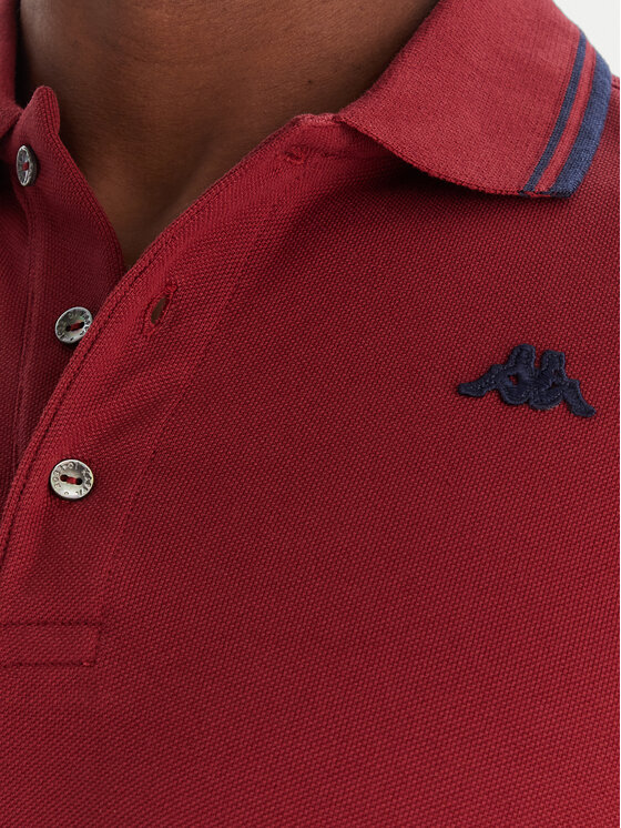 Robe di Kappa Robe di Kappa Tricou polo Gord 6006570 Roșu Slim Fit