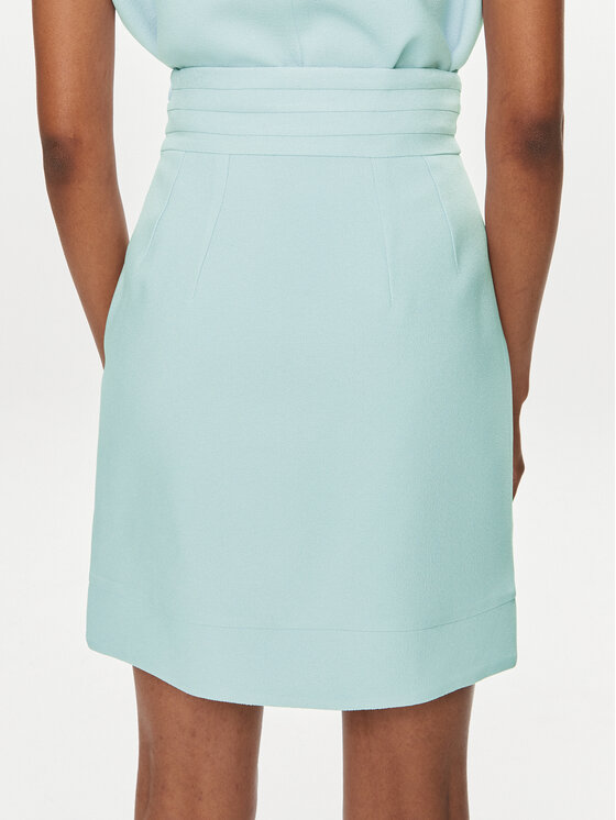 MVP Wardrobe MVP Wardrobe Spódnica trapezowa MVPE4GO135.0CP0037 Błękitny Classic Fit