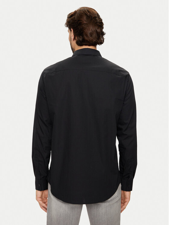 Armani Exchange Camicia 6DZC10 ZNXLZ 1200 Nero Slim Fit Modivo