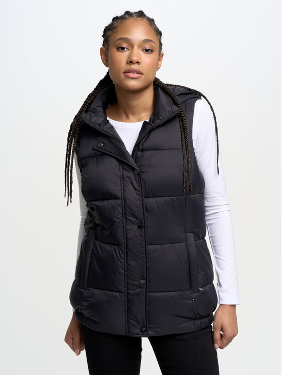 BIG STAR BIG STAR Bezrękawnik PIXANA_906_130 Czarny Basic Fit