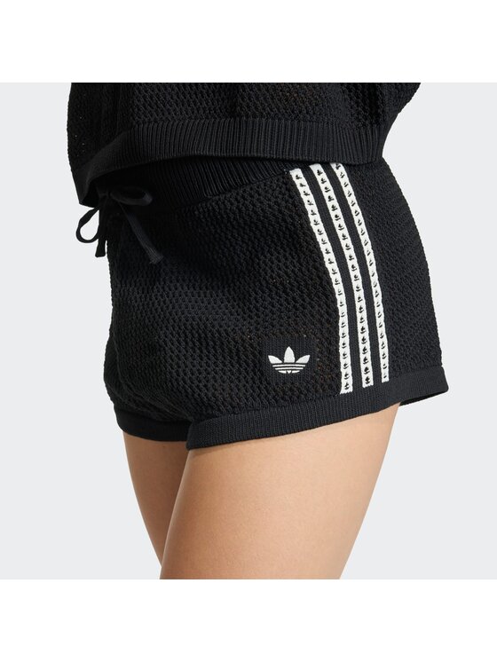 adidas adidas Kratke hlače Knitted Crochet KC6478 Crna Regular Fit