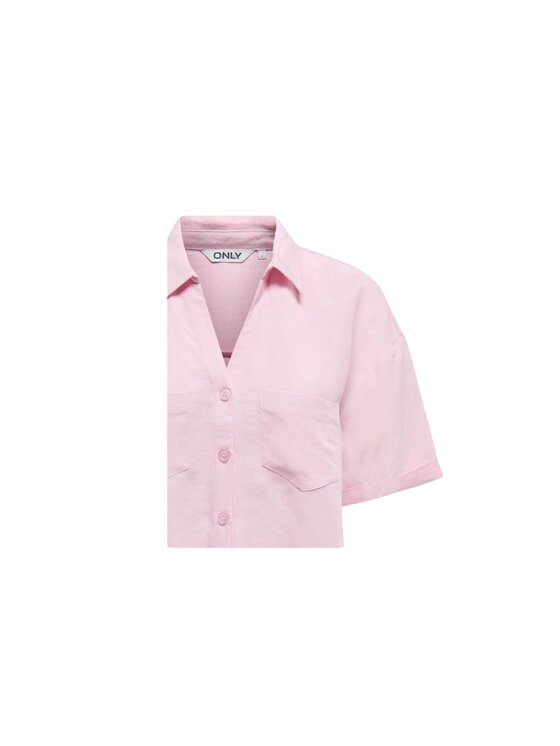 ONLY ONLY Camicia Camicia onlwindy life ss linen Rosa Regular Fit