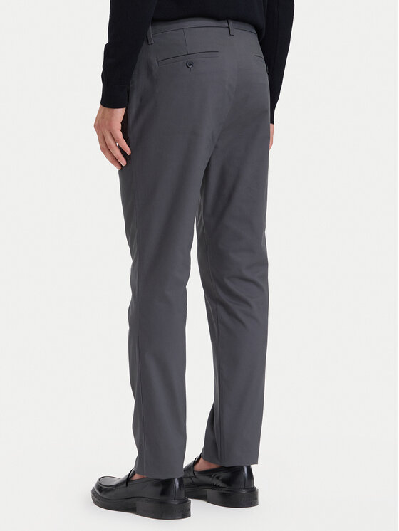 Calvin Klein Calvin Klein Chinosy LV04LD613G Szary ciemny Slim Fit